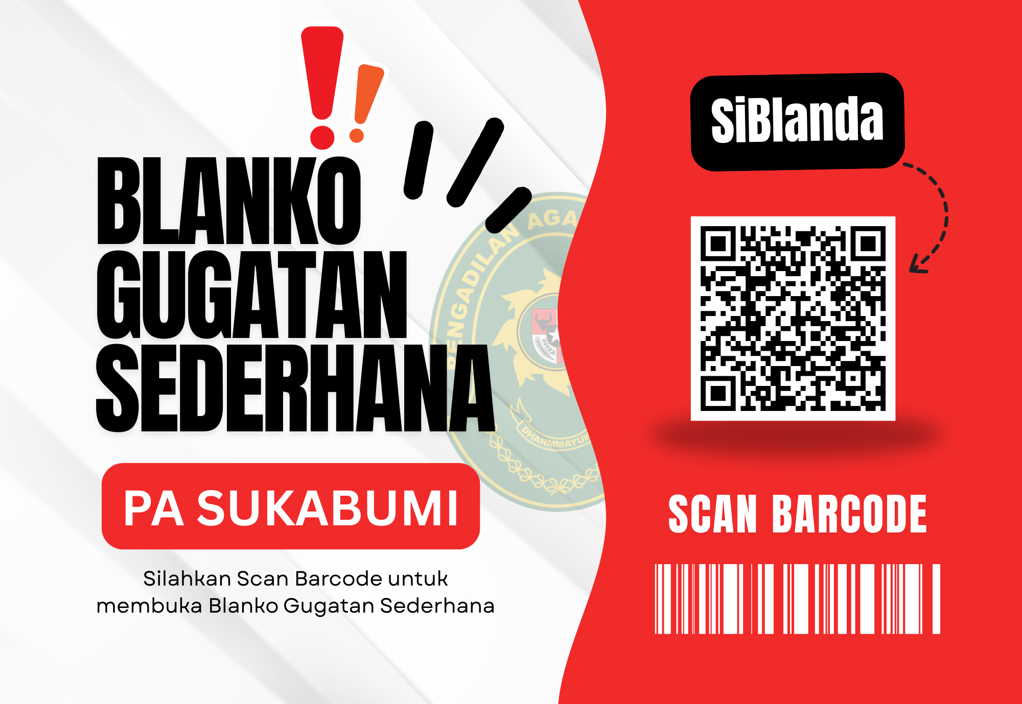 Barcode Blanko Gugatan Sederhana